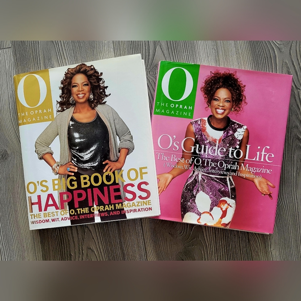 Lot of 2 HB Books - O's "Big Book of Happiness" & "Guide to Life"